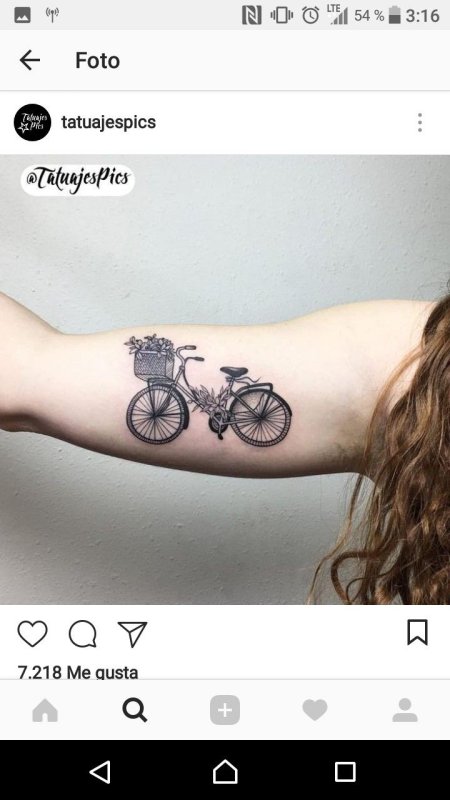 Тату велосипедиста
