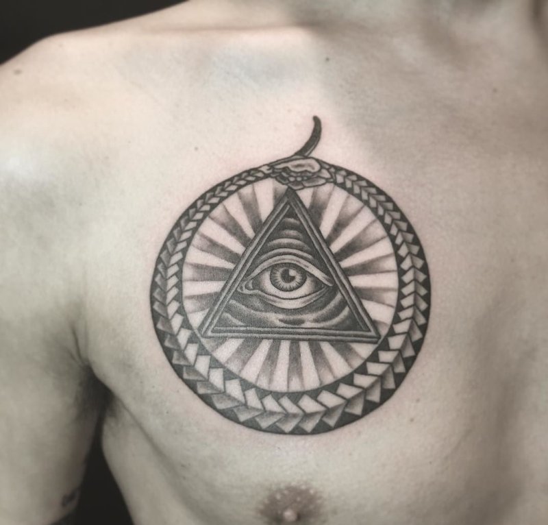 Tattoo глаз гора Всевидящее око