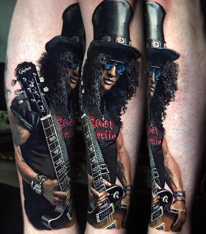 Slash гитарист Татуировка