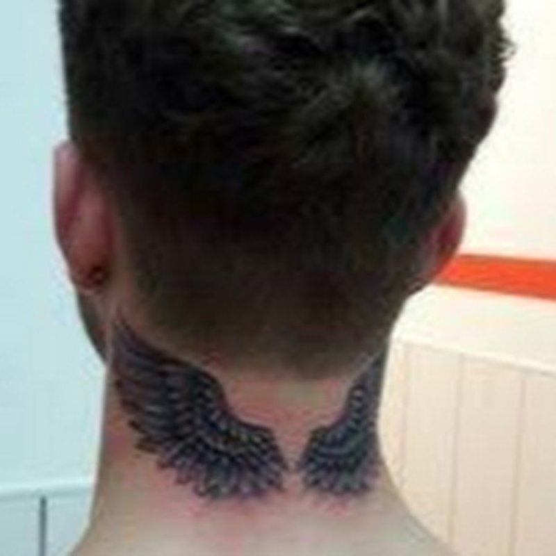 Тату на шее сзади мужские