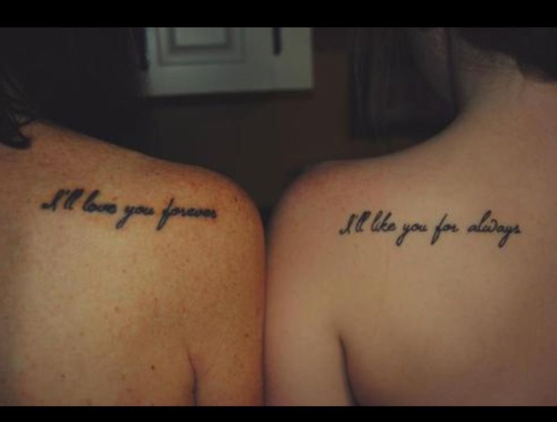 I Love my mother. Тату