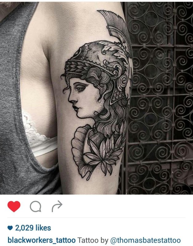 Афина Паллада тату