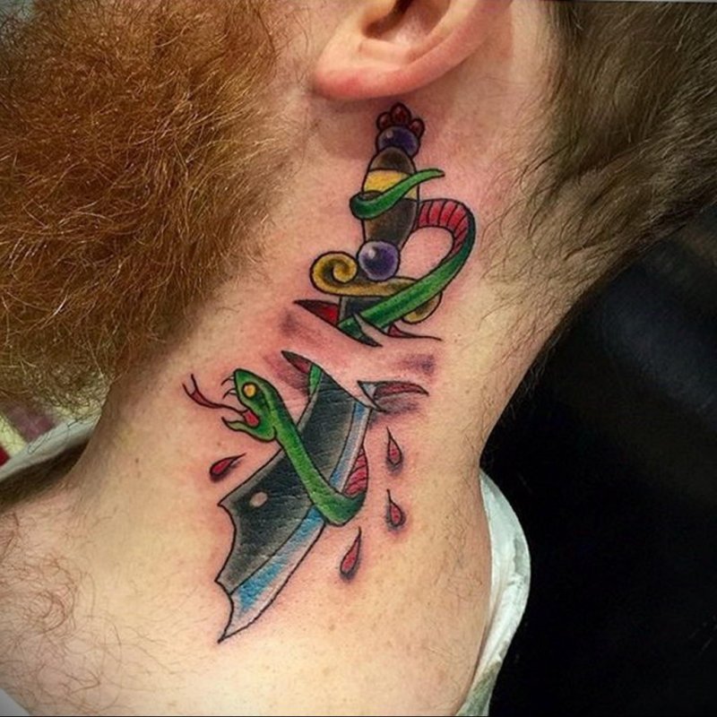 Neck swallow Tattoo