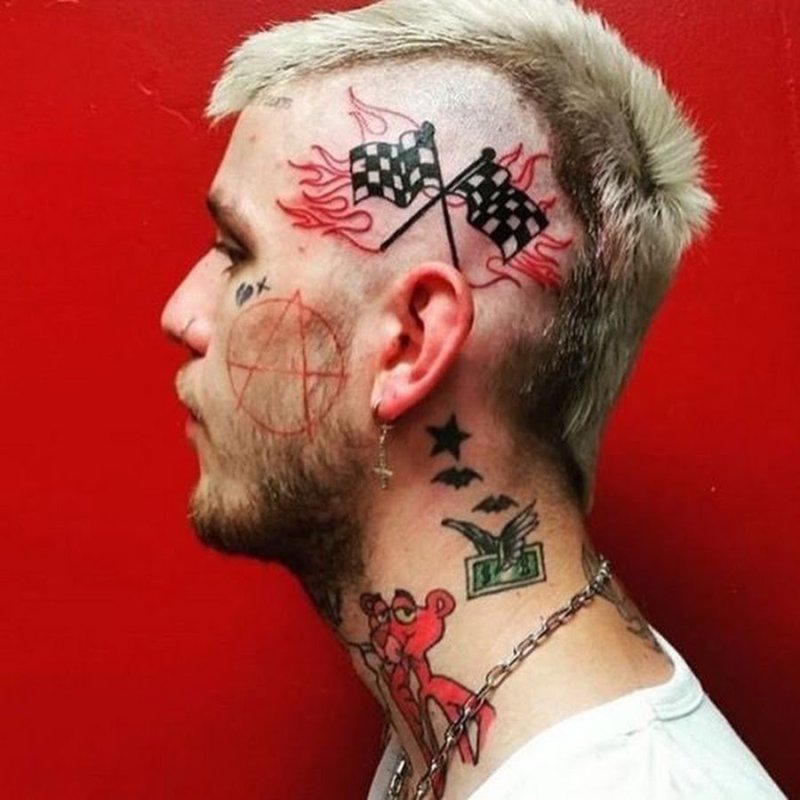 Lil Peep 2016 прическа