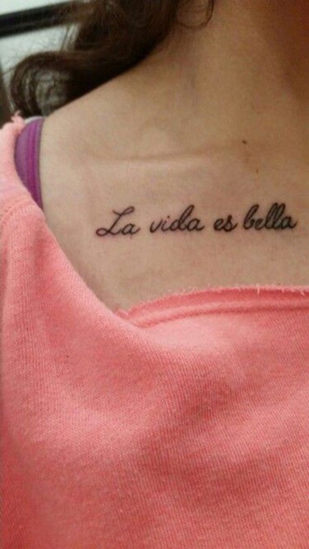 La vida es Bella тату