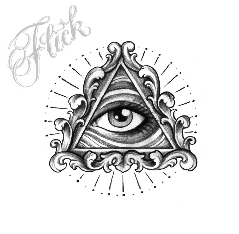 Tattoo глаз гора Всевидящее око