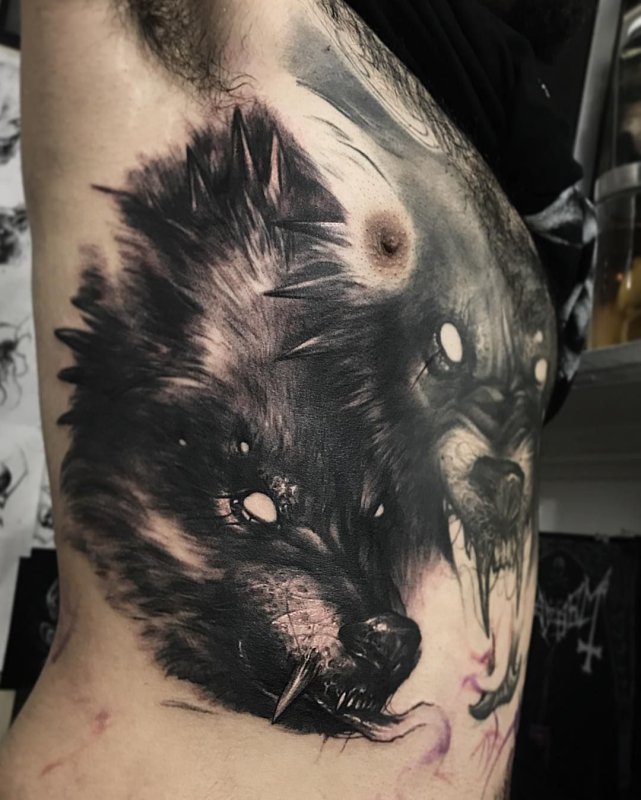 Cerberus тату волк