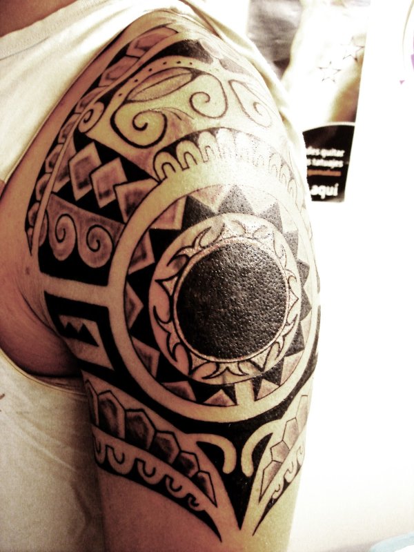 Hot Air Balloon Tattoo Black
