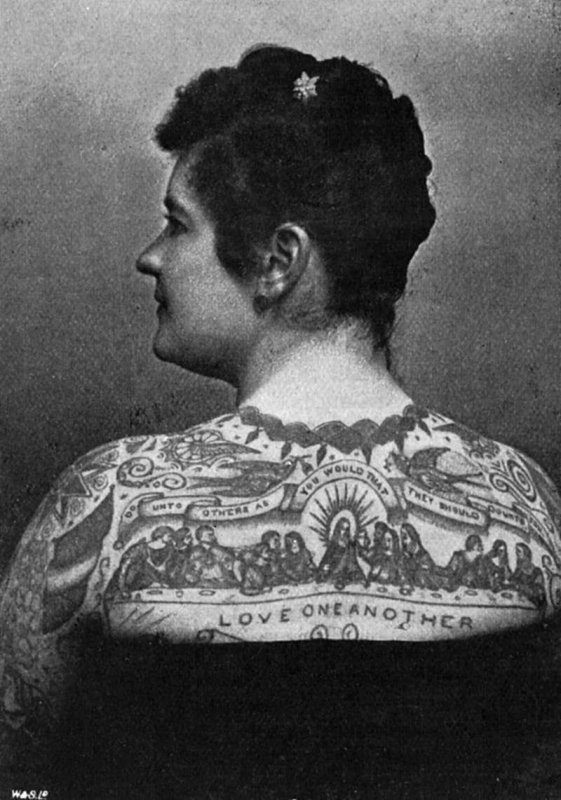 Мод Вагнер — первая известная татуировщица в США, 1907 Г.