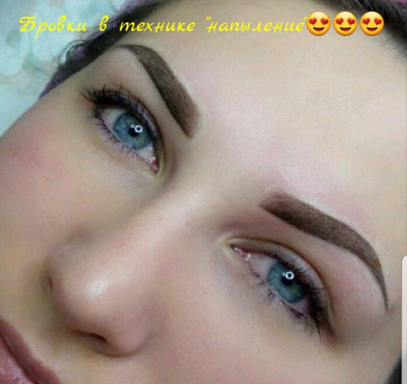 Красивая форма бровей татуаж