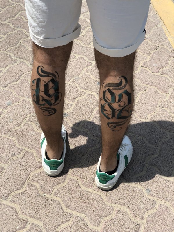 Тату на голени мужские