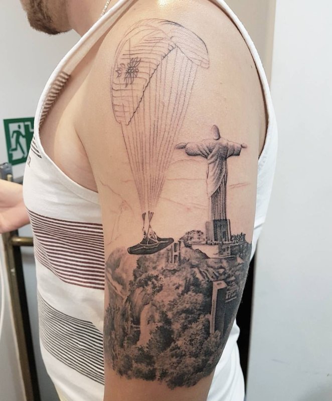 Тату парашют