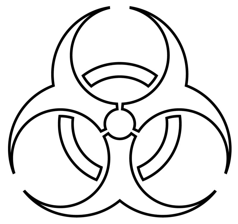Трафарет биологическая опасность