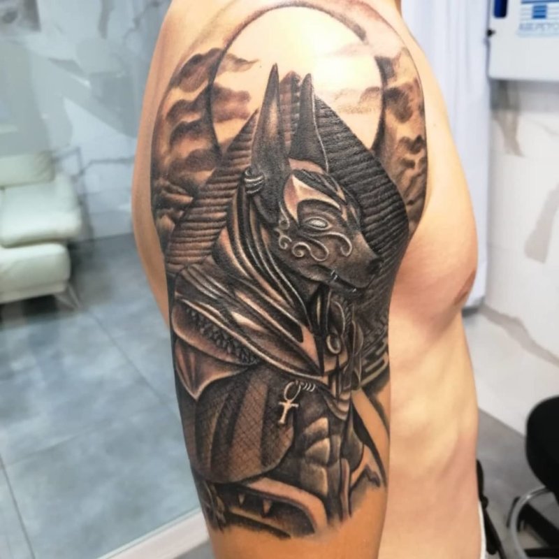 Египетская кошка Бастет тату