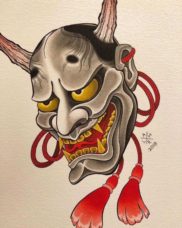 Hannya демон тату