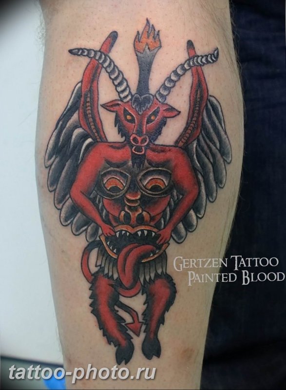 Devil Tattoo on Leg