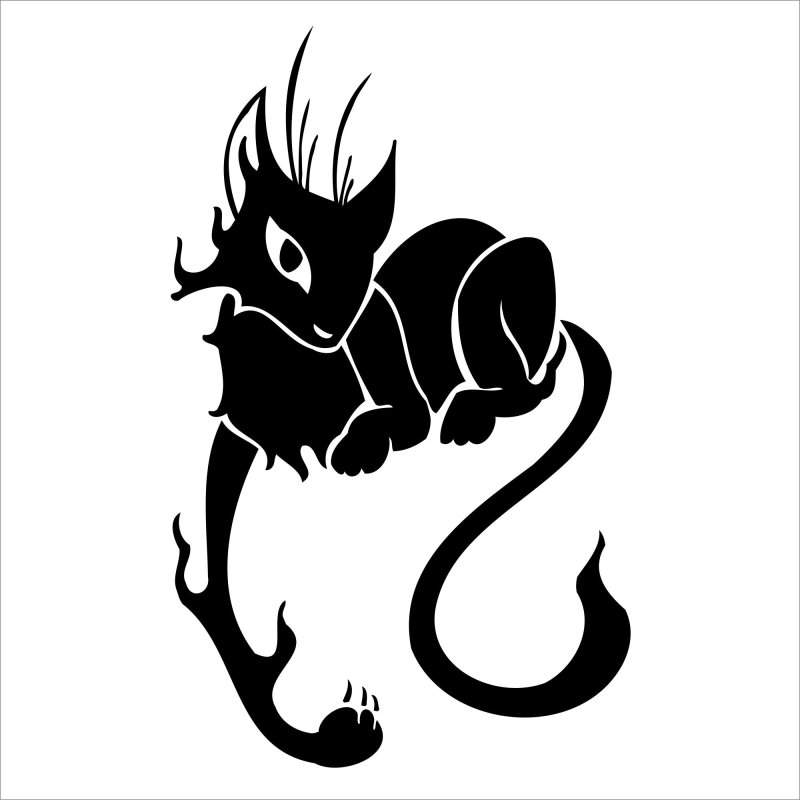 Тату кошка