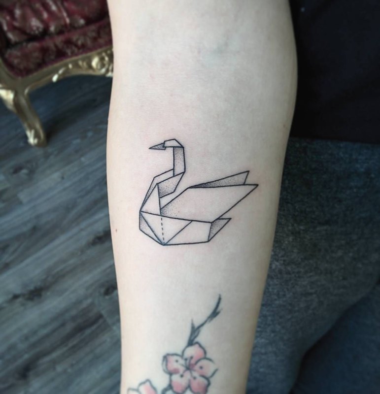 Swan Tattoo tiny