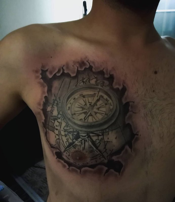 Тату колесо фортуны для мужчин
