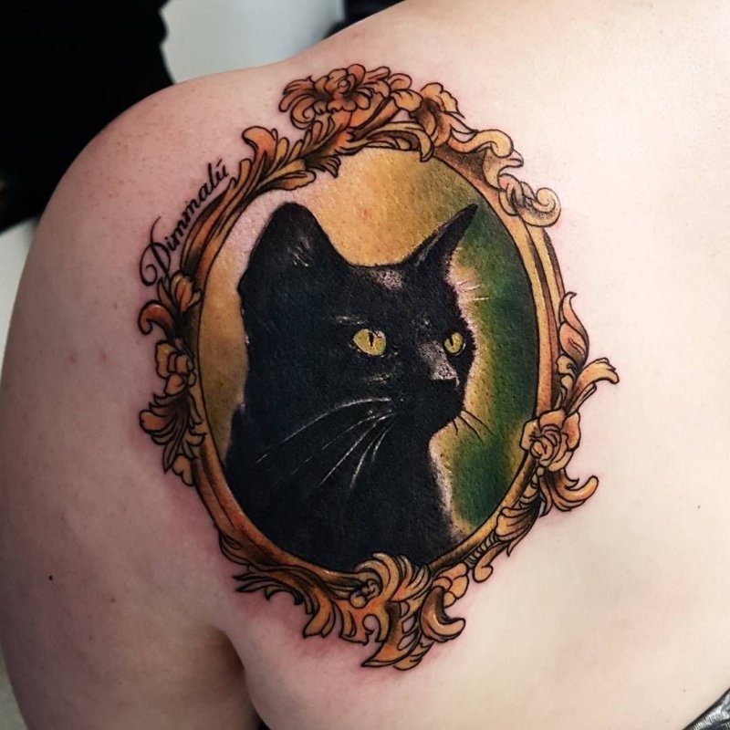 Маленькие тату кошки