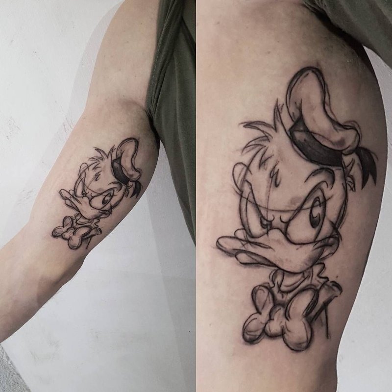 Duck тату эскиз