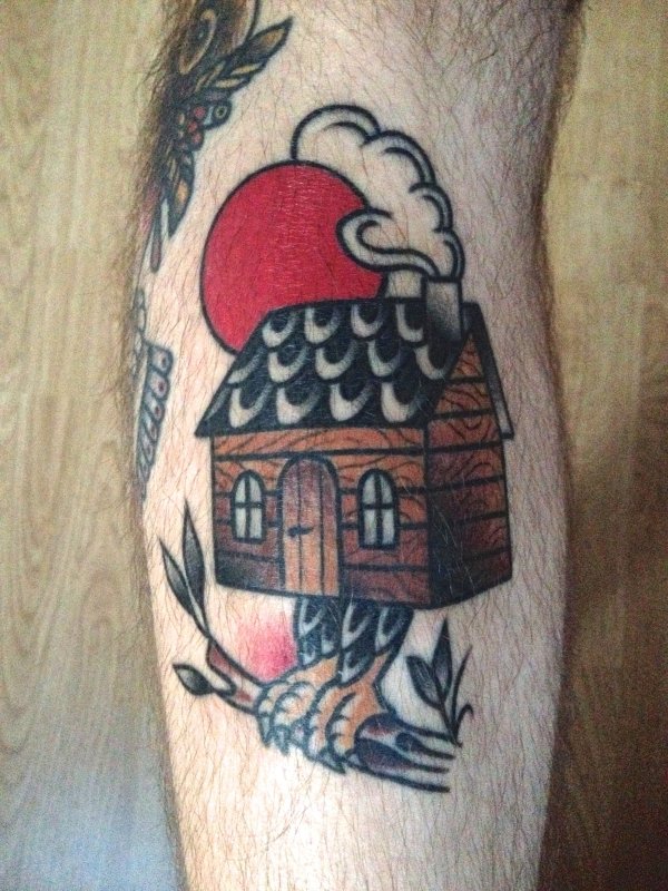 Baba Yaga House тату Олд скул