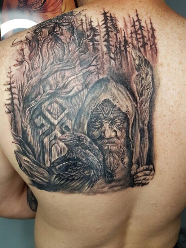 Тату бабы яги для мужчин
