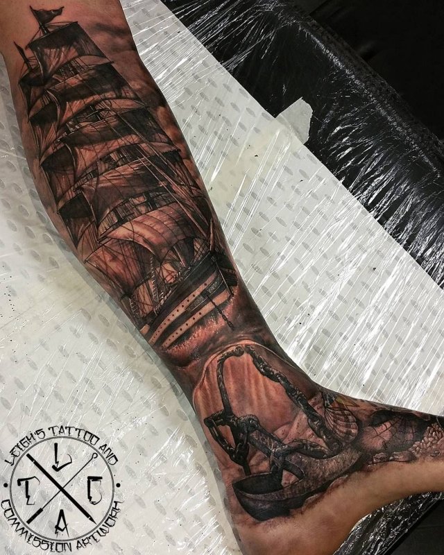 Рукав с кораблем