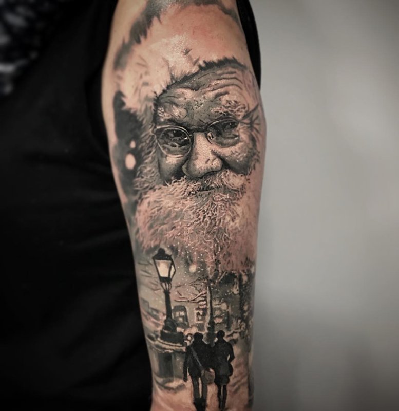 Санта Клаус в ванне
