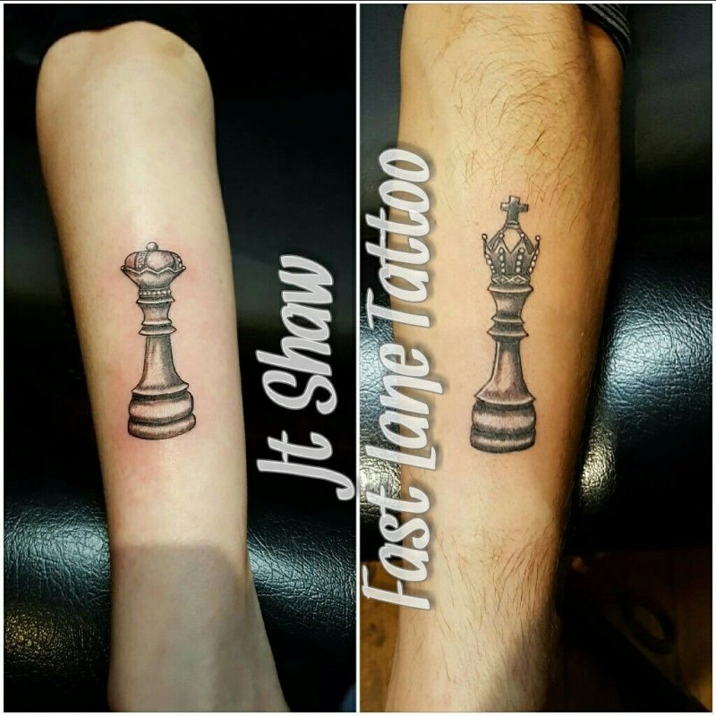 Тату шахматный Король