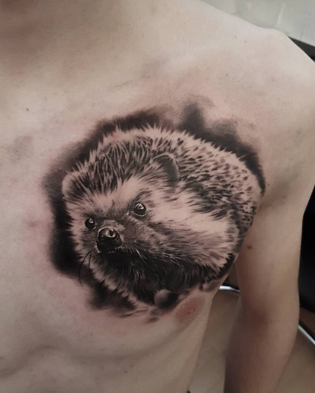 Наколка Ежик
