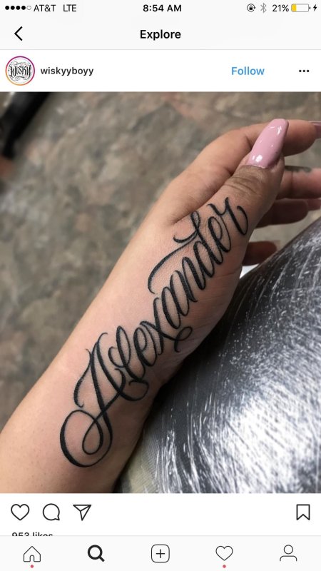 Cut Letters Tattoo