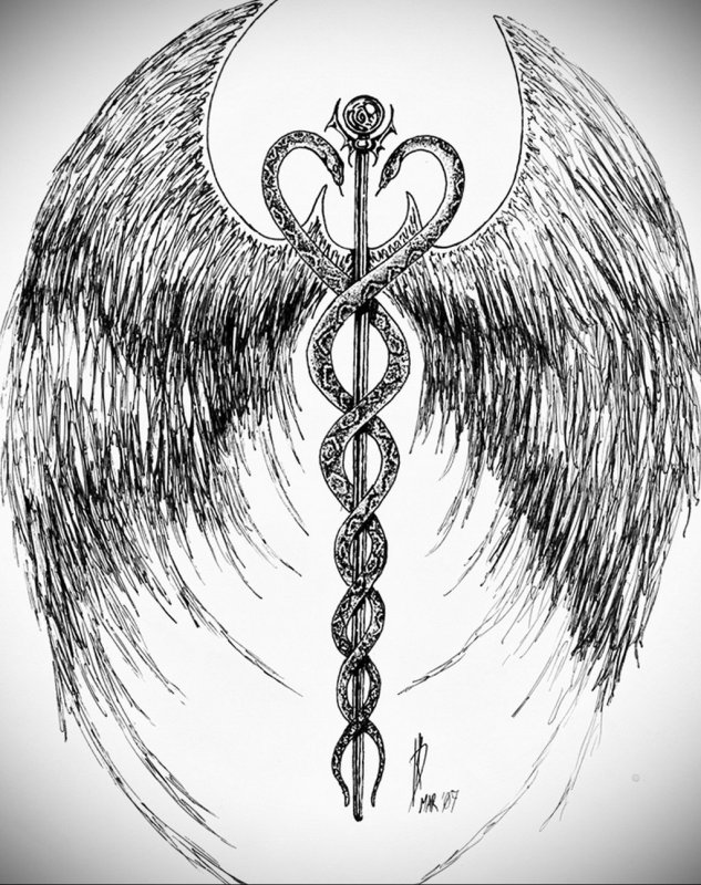 Статуя Кадуцей Caduceus