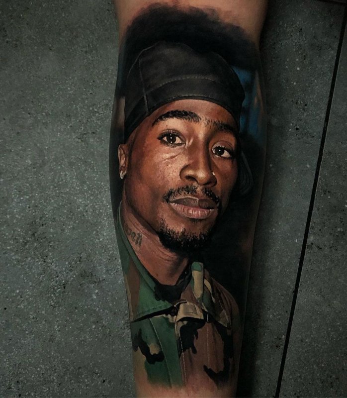 Тату 2pac Шакура