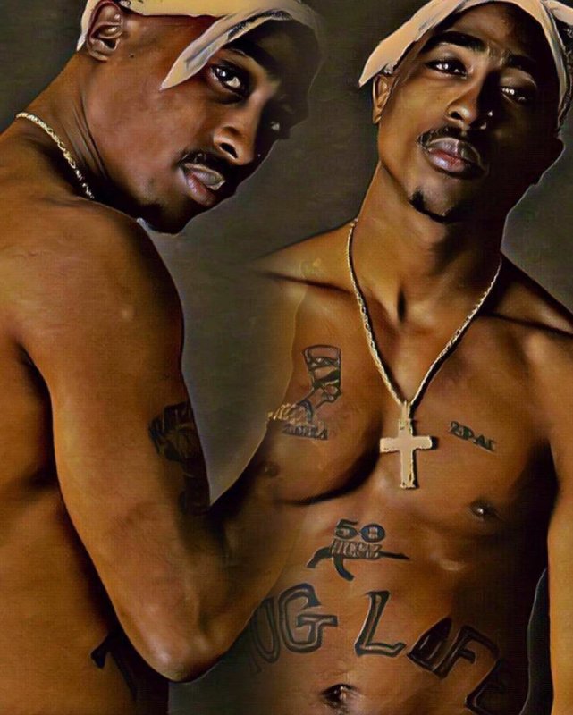 Тату 2pac Шакура