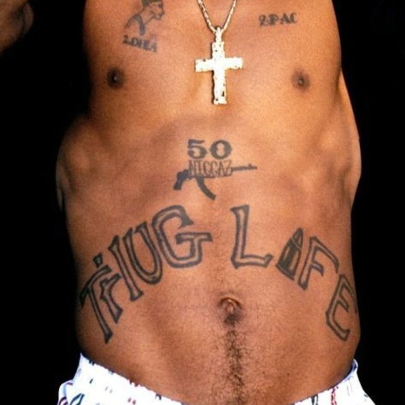 Тату 2pac Шакура