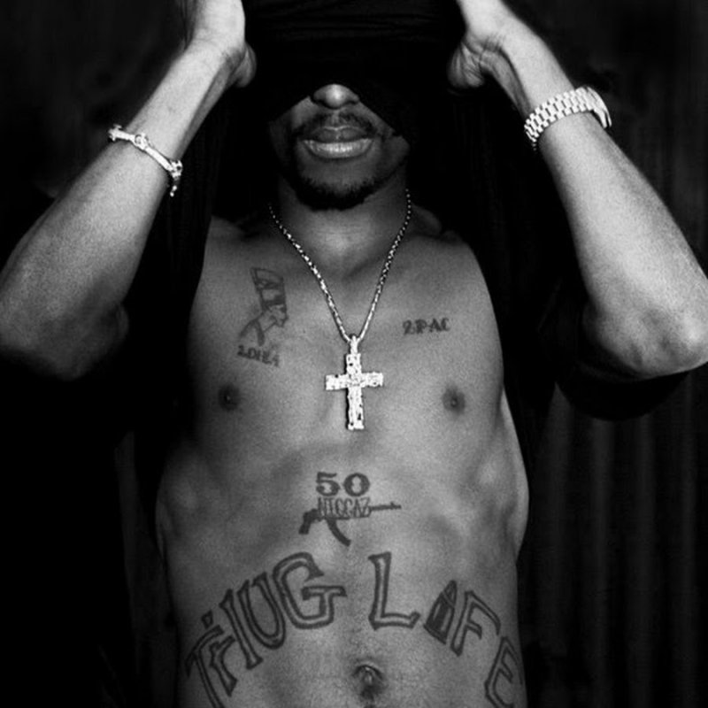 Тату 2pac Шакура