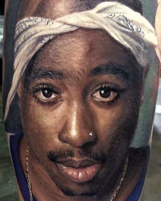Тату 2pac Шакура