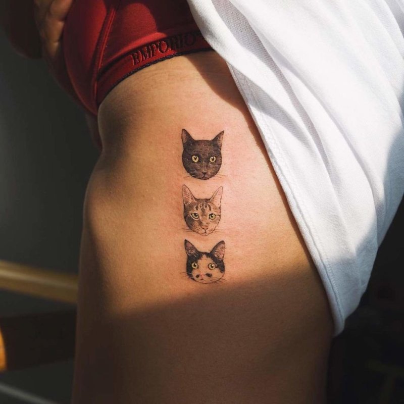 Тату котенок