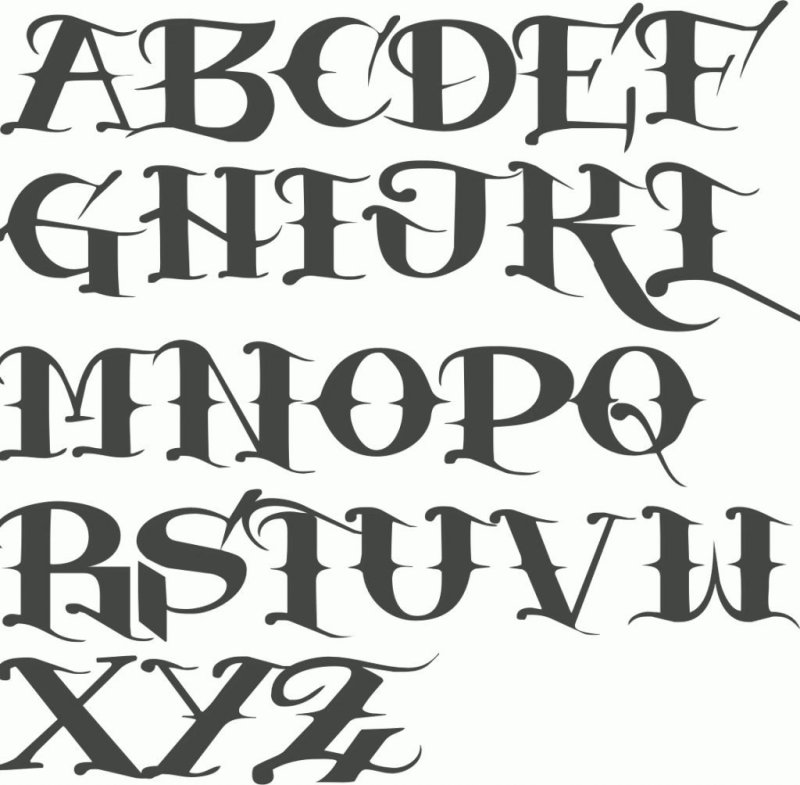 Шрифты для татуировок