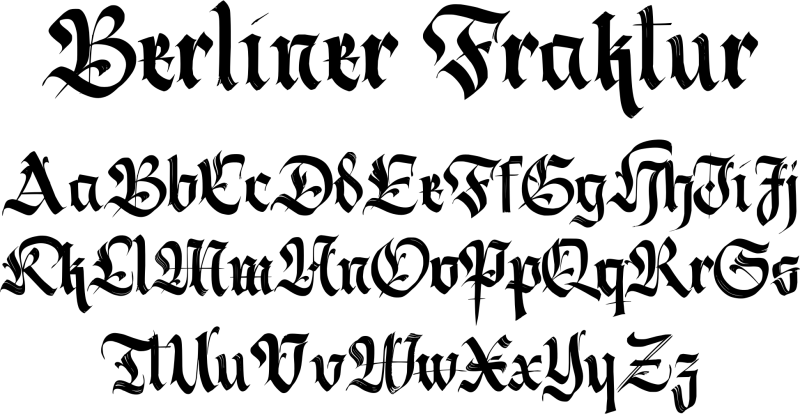 Готический шрифт Fraktur