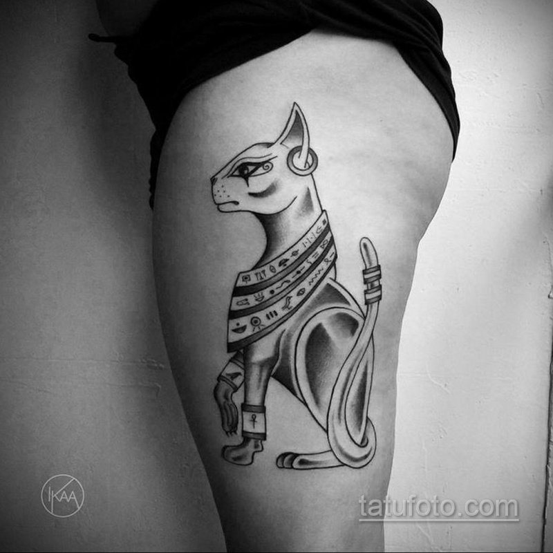 Bastet богиня Египта тату