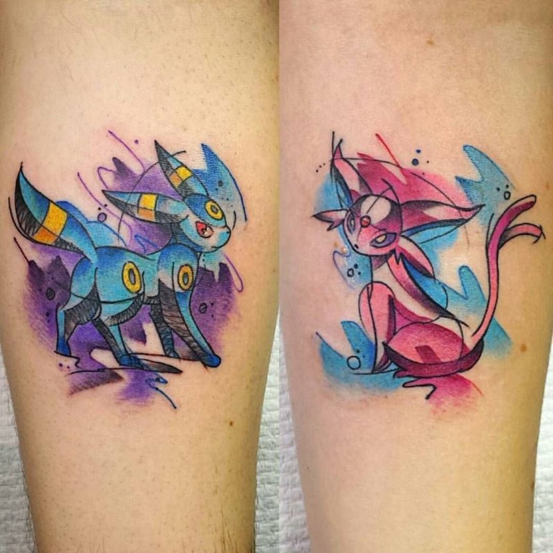Espeon покемон тату