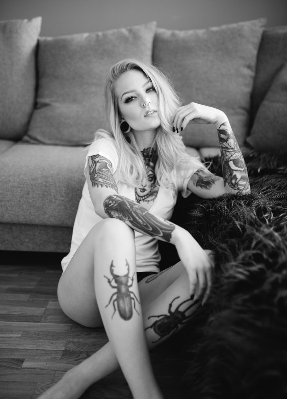 Тату-модель Lauren Brock ,