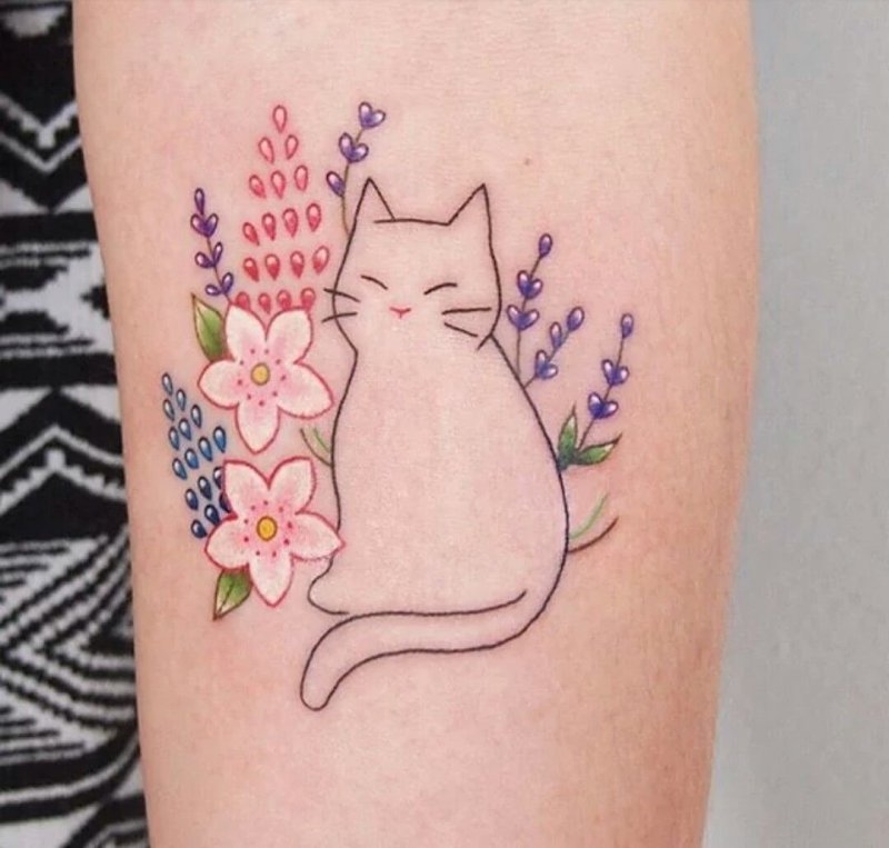 Маленькие тату с котами