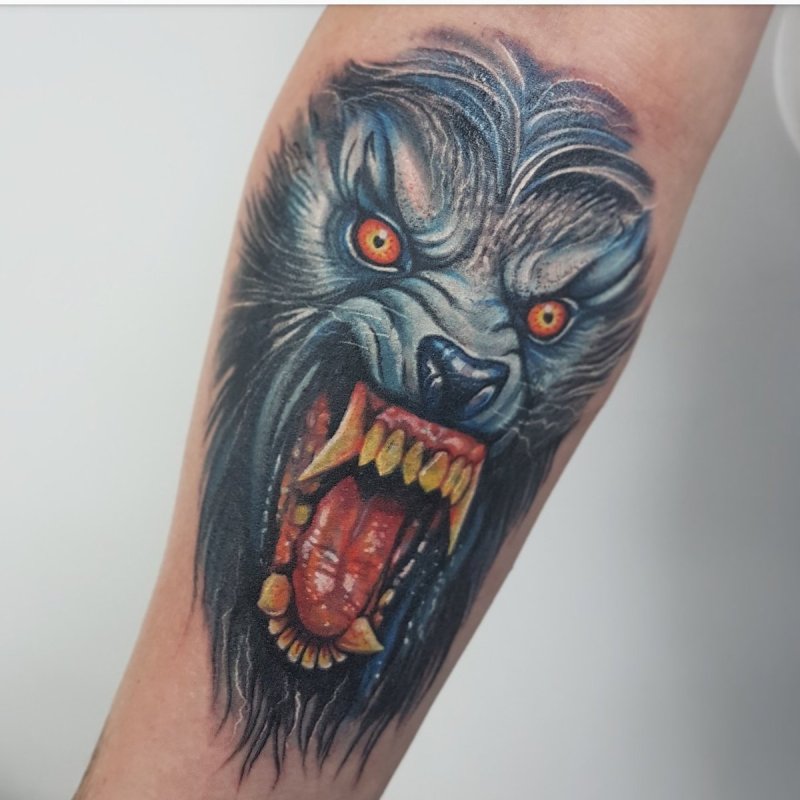 Werewolf тату реализм