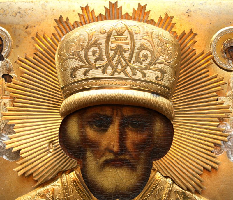 Икона Николая Чудотворца гравировка на памятник