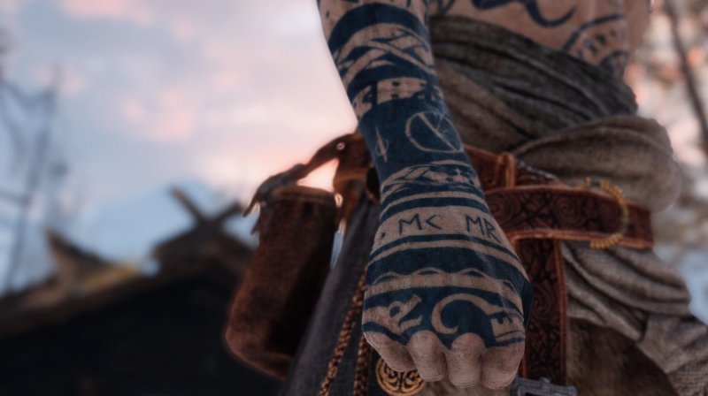 Тату Бальдра из God of War