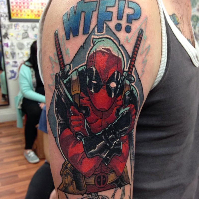 Тату в стиле Marvel