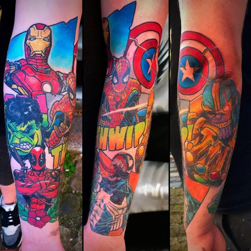 Марвел inspired Tattoo